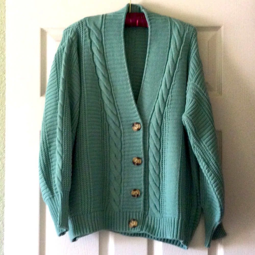 Cable knit cardigan xl